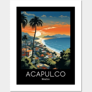 A Vintage Travel Illustration of Acapulco - Mexico Posters and Art